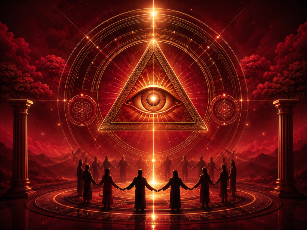 Eye symbol meaning with pyramid light and sacred geometry