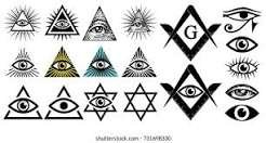Illuminati symbols and marks meaning eye pyramid light circle and guidance